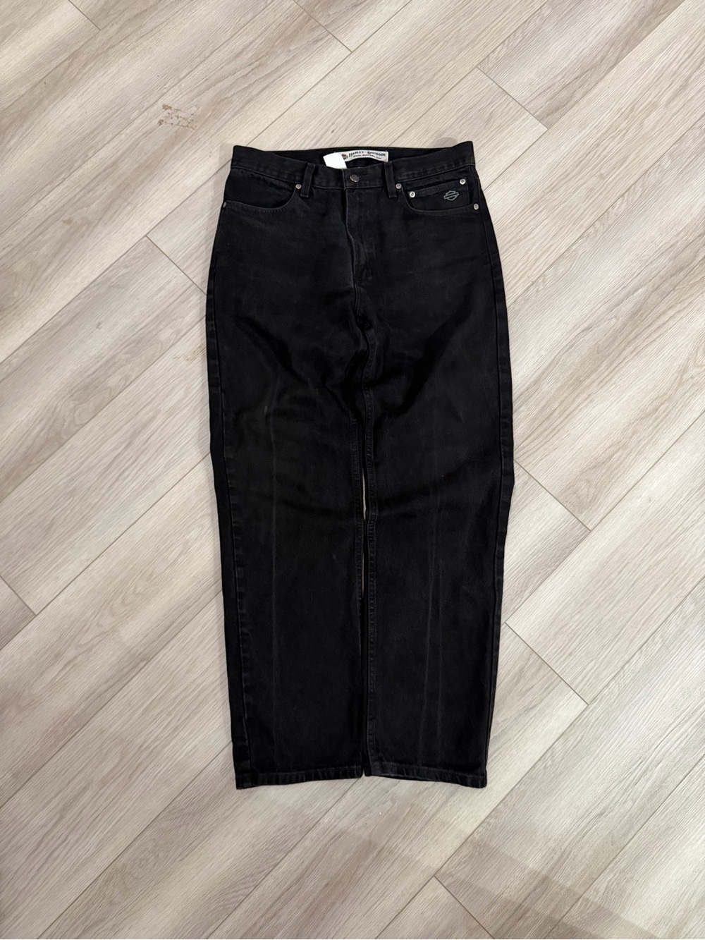 Vintage Black Harley Davidson Straight Leg Jeans